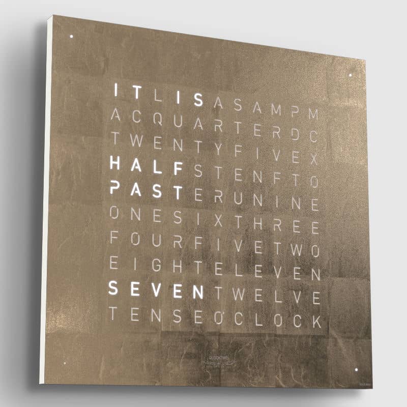 QLOCKTWO Earth Creator's Edition - Moongold (English)