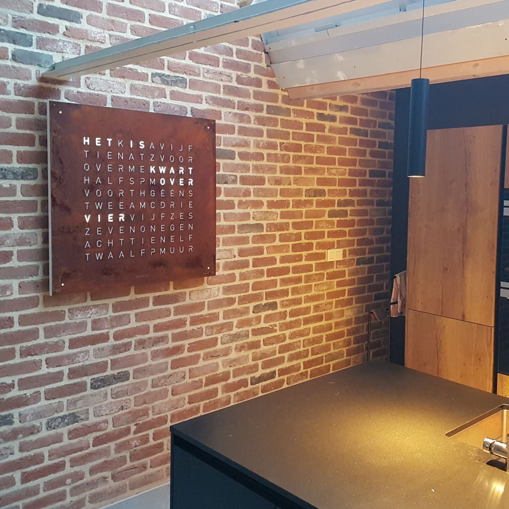 QlockTwo Large Creator's Edition - Rust - Nederlands