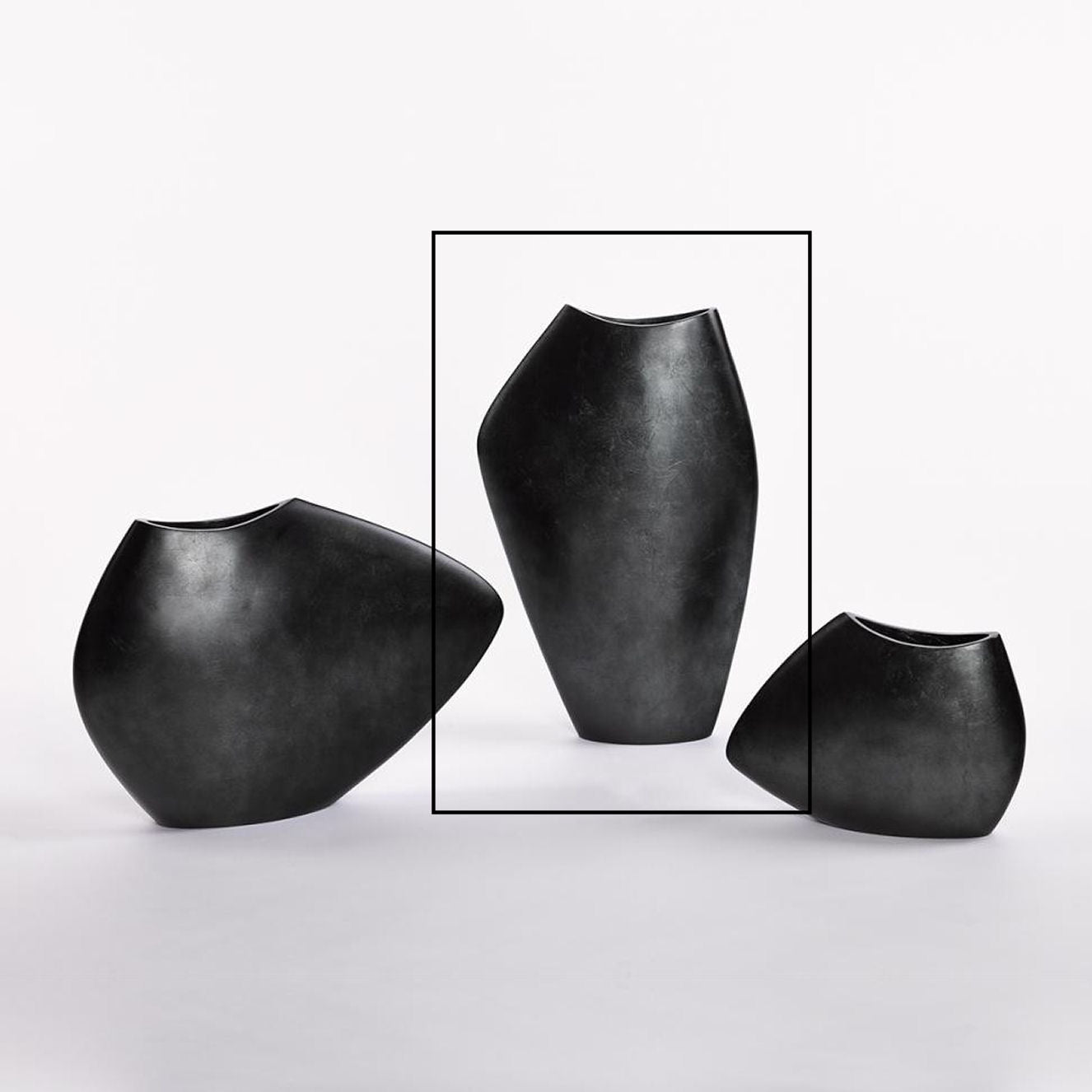 Vase Tres L Schwarz