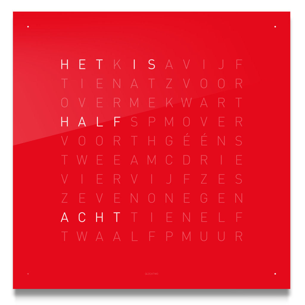 Frontpaneel QlockTwo Touch Pure Acryl Qolor - Cherry Cake