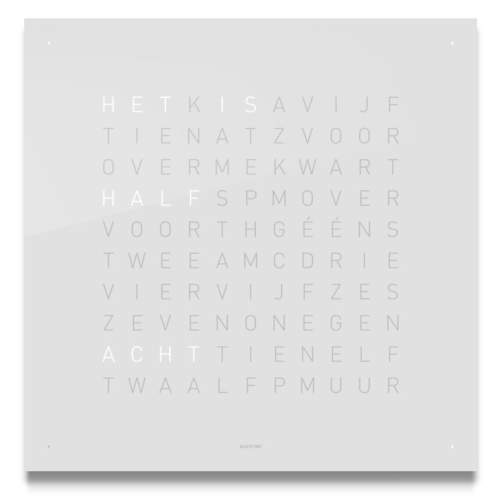 Frontpaneel QlockTwo Touch Pure Acryl Qolor - Vanilla Sugar