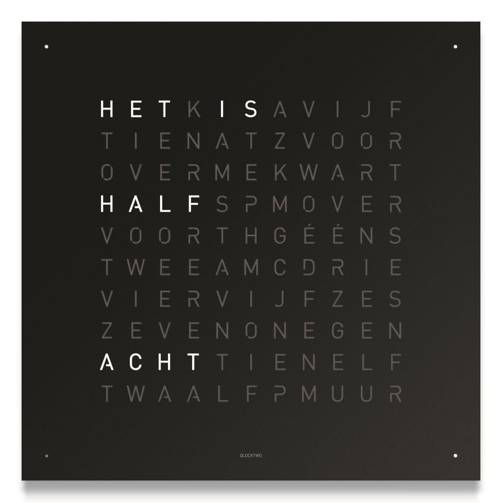 Front Panel QLOCKTWO Earth 13.5 - Deep Black