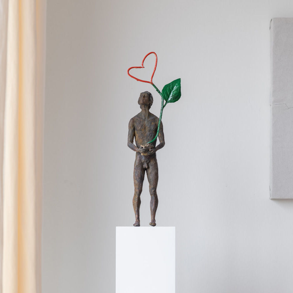Bronze sculpture Thoughts IV - Love by Raffaella Benetti - Limited ...
