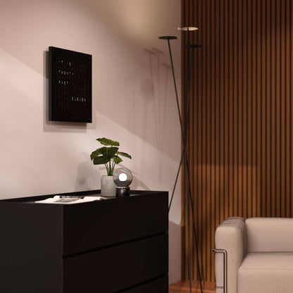 QLOCKTWO Earth 45 - Monochrome Edition - Black Pepper @ stArt to Art