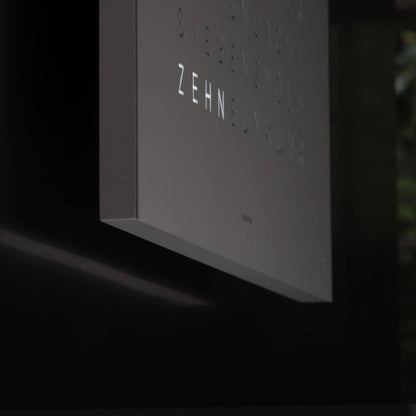 QLOCKTWO Earth 45 - Monochrome Edition - Grey Pepper @ stArt to Art