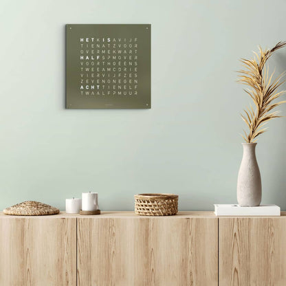 QLOCKTWO Earth 45 - Olive @ stArt to Art