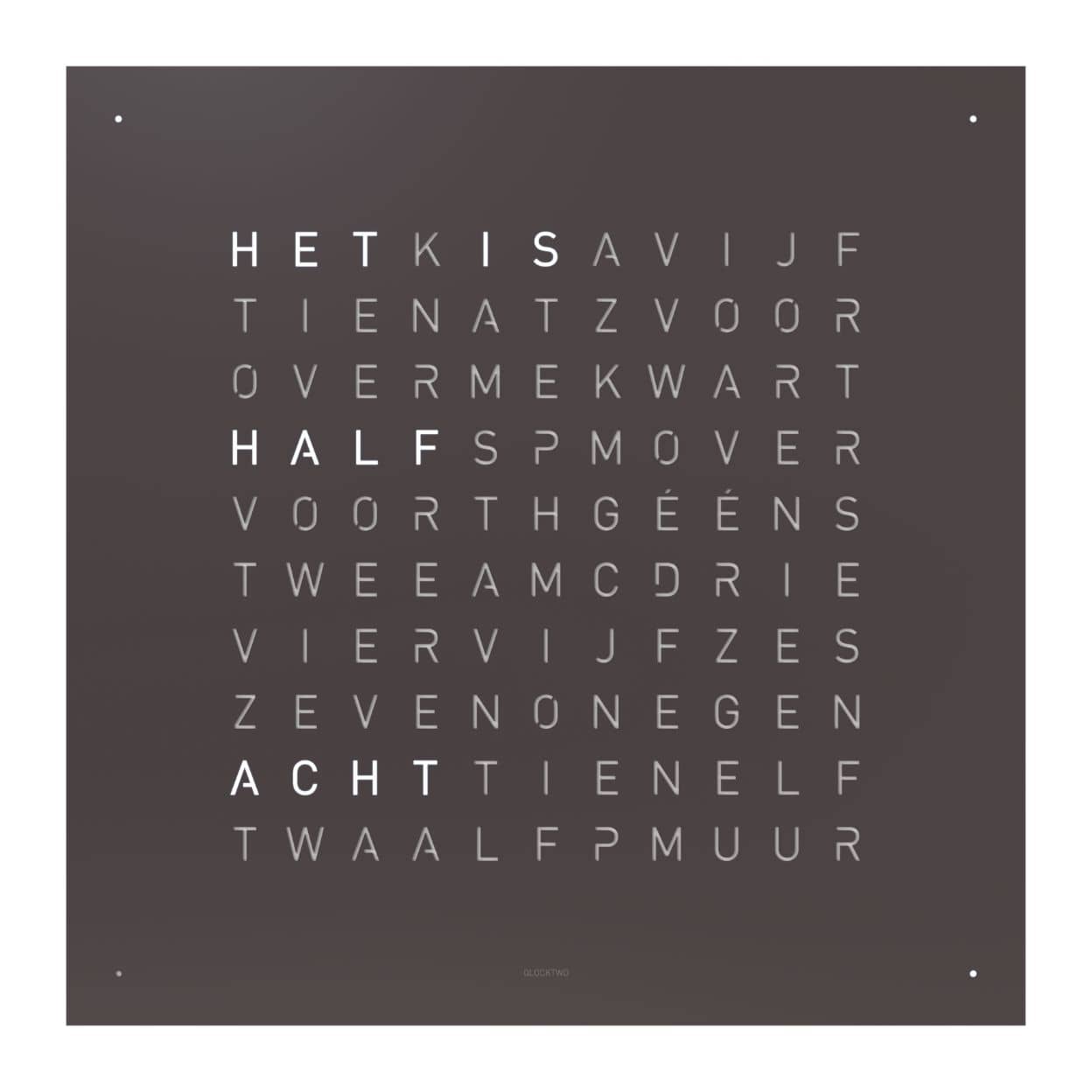 QLOCKTWO Earth 45 - Espresso - Limited Edition @ stArt to Art