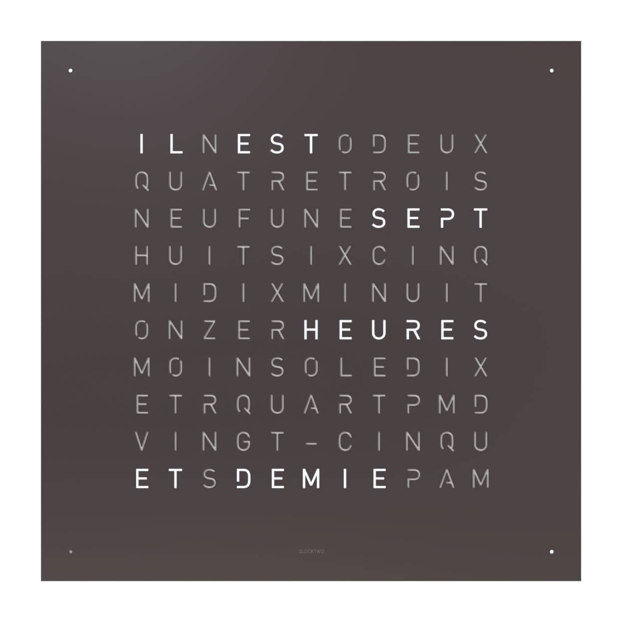 QLOCKTWO Earth 45 - Espresso - Limited Edition @ stArt to Art