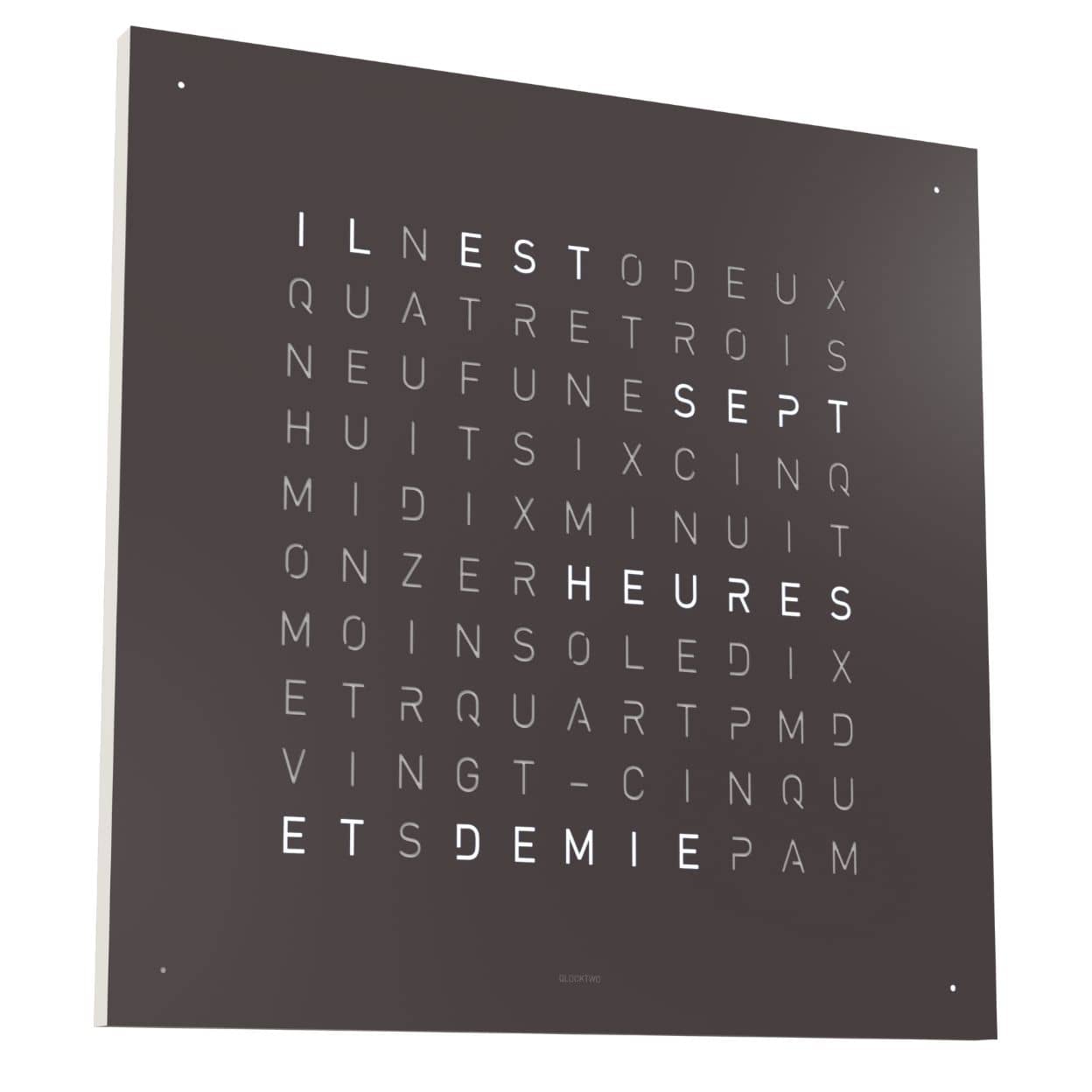QLOCKTWO Earth 45 - Espresso - Limited Edition @ stArt to Art