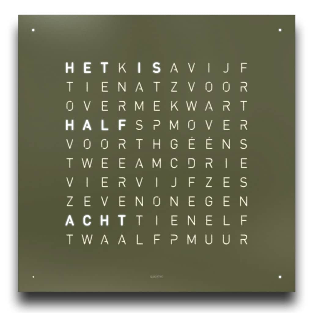 QLOCKTWO Earth 45 - Olive @ stArt to Art