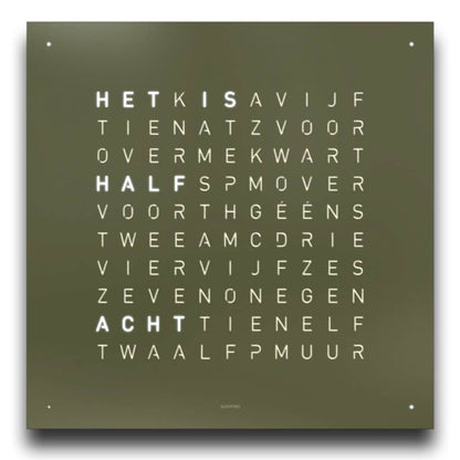 QLOCKTWO Earth 45 - Olive @ stArt to Art
