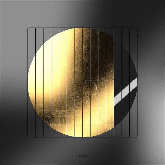 QLOCKTWO Moon - Nightfall - Gold