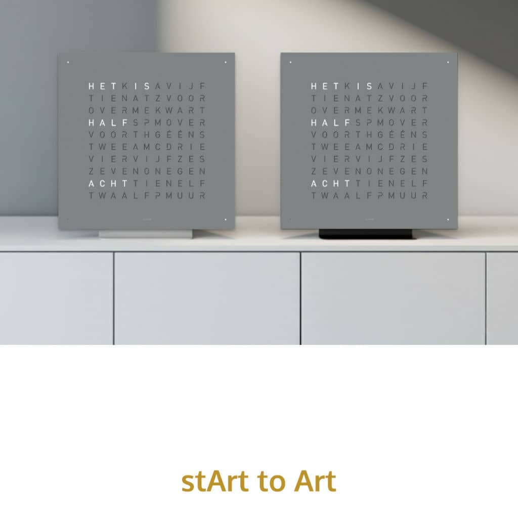 QLOCKTWO Earth 45 - Stand - Grey Pepper @ stArt to Art