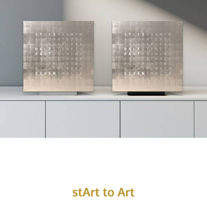 QLOCKTWO Earth 45 - Stand - Platinum @ stArt to Art