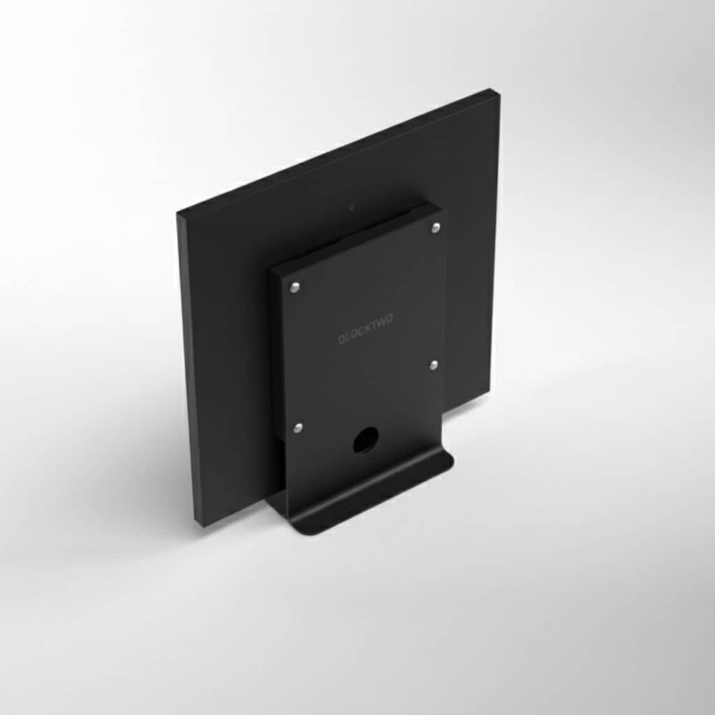 QLOCKTWO Earth 45 - Stand Black @ stArt to Art