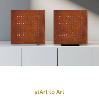QLOCKTWO Earth 45 - Stand - Rust @ stArt to Art