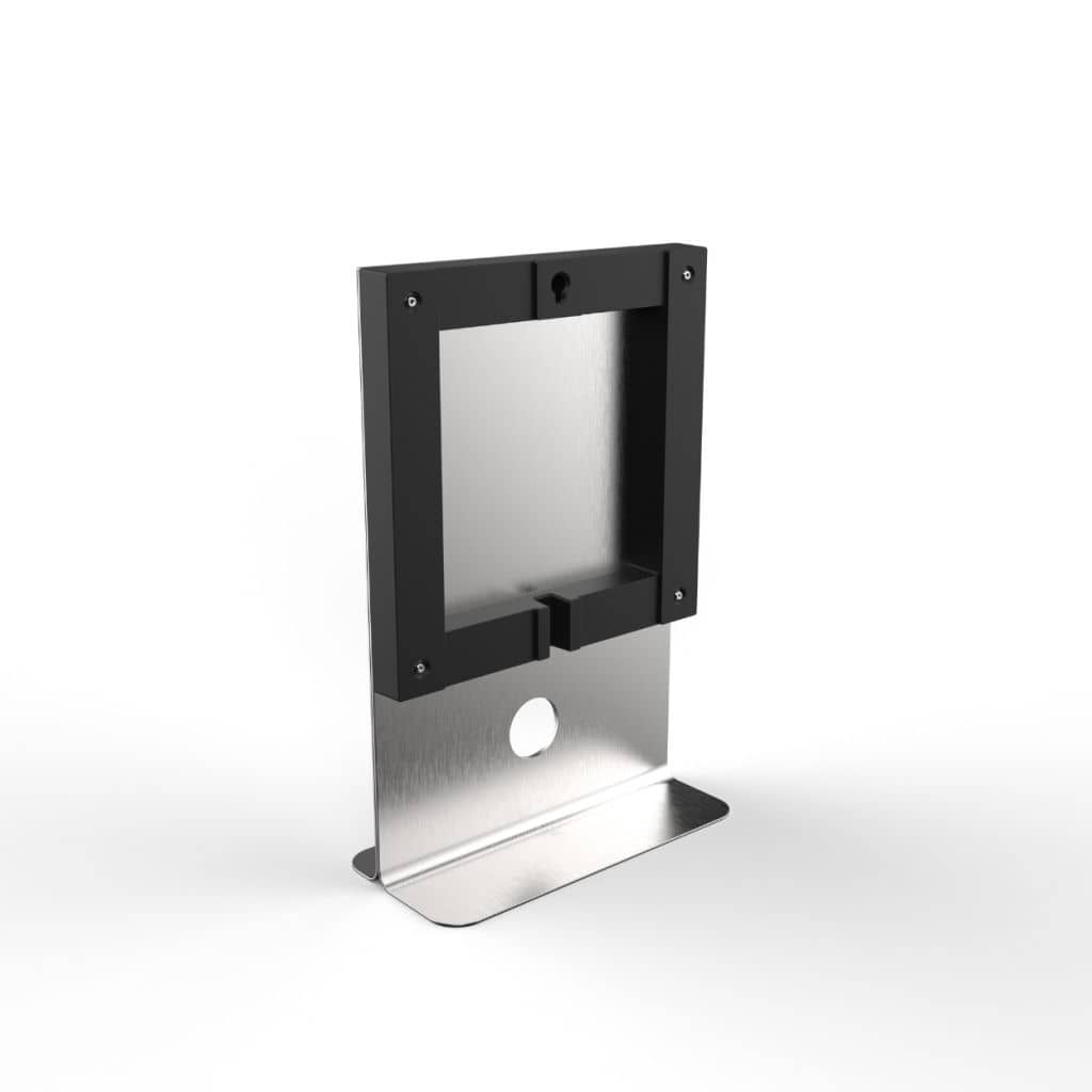 QLOCKTWO Earth 45 - Stand Stainless Steel - Black @ stArt to Art