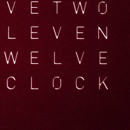 QlockTwo Classic Velvet Red Detail
