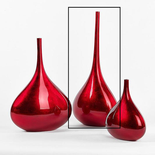 Bottle Vase L Warm Red