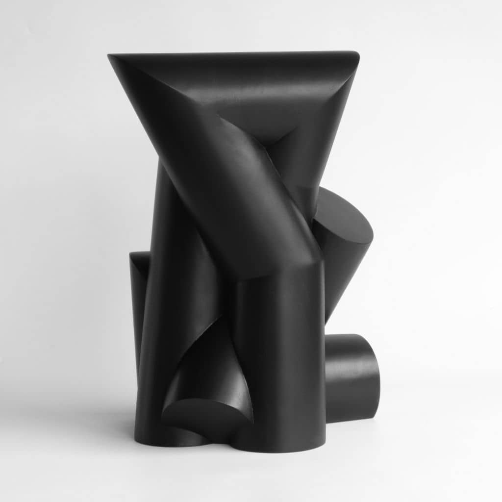 Houten beeld Pipe #3 (30cm) van Absid in Mahonie zwart vernist - Limited edition