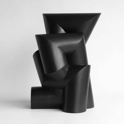 Houten beeld Pipe #3 (50cm) van Absid in Mahonie zwart vernist - Limited edition