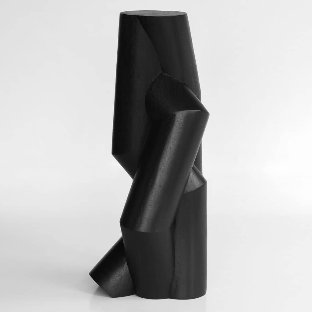 Houten beeld Pipe #5 (50cm) van Absid in Mahonie zwart vernist - Limited edition