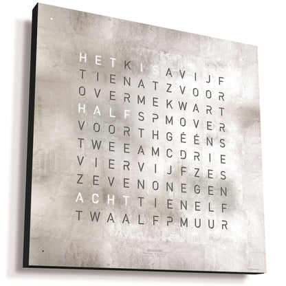 QlockTwo Large Creator's Edition - Platinum - Nederlands