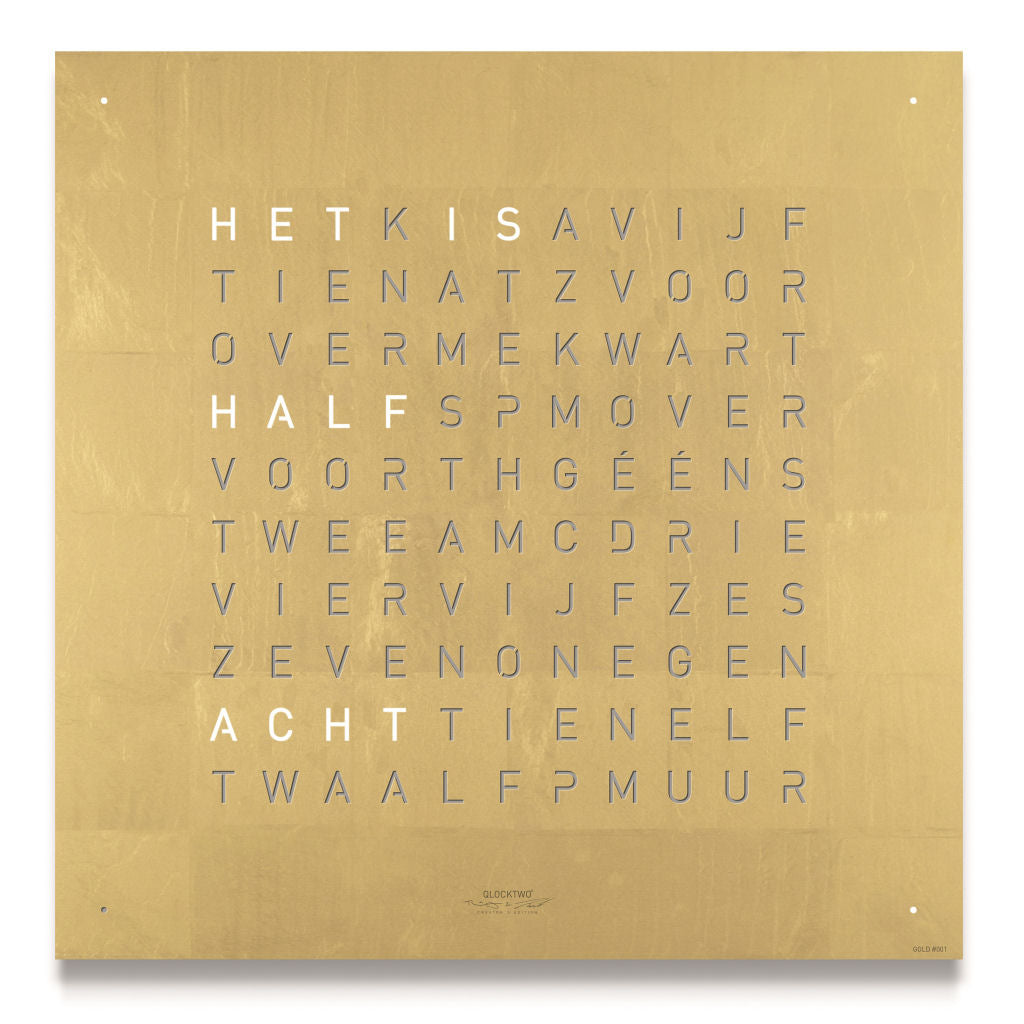 QlockTwo Large Creator's Edition - Gold - Nederlands