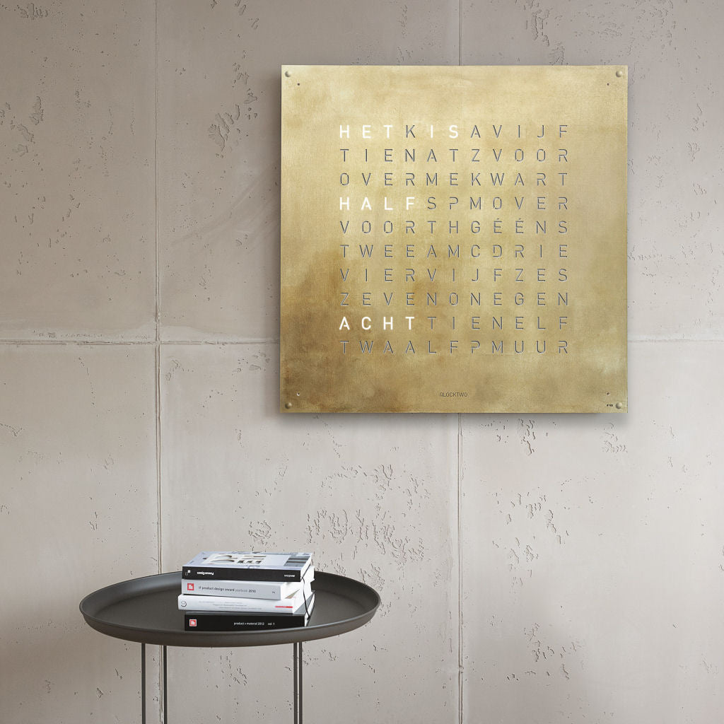 QlockTwo Large Creator's Edition - Silver & Gold - Nederlands