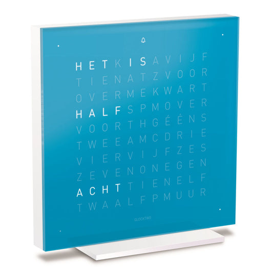 QlockTwo Touch Pure Acryl Qolor - Blue Candy - Nederlands