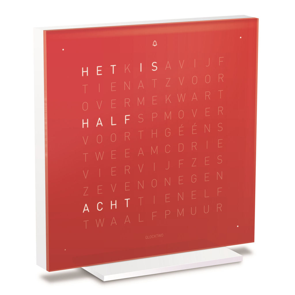QlockTwo Touch Pure Acryl Qolor - Cherry Cake - Nederlands